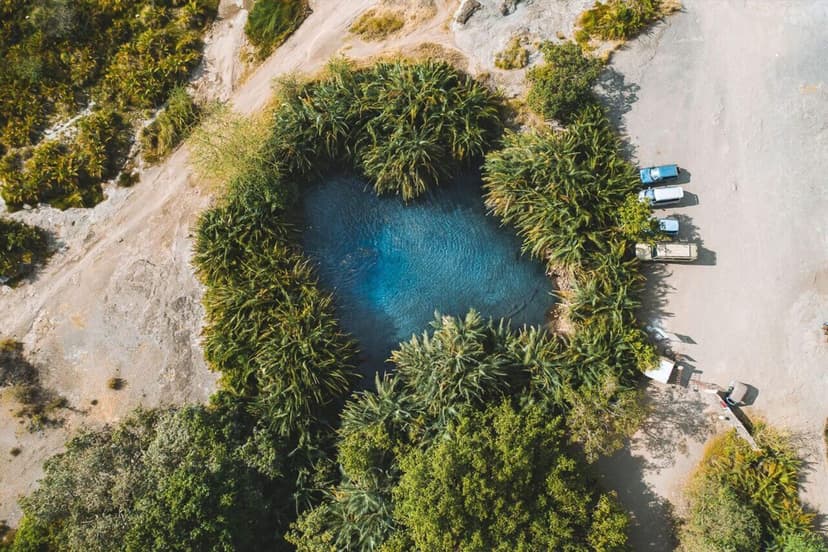 Aerial view of Chemka oasis